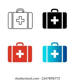 Abstract Medical Briefcase Silhouette Illustration, can be used for business designs, presentation designs or any suitable designs.