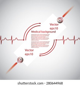 Abstract Medical Cardiology Ekg Background 