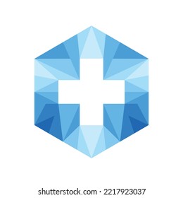 Abstract Medical Cross Symbol Health Logo Icon Vector