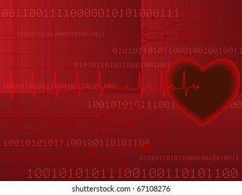fondo de ecg médico abstracto, ilustración vectorial