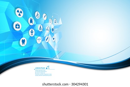 Abstract Medical Health Care Icon Movement Innovation Concept Background