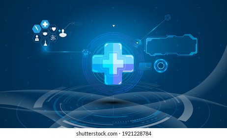 abstract medical health care technology innovation concept background eps 10 vector