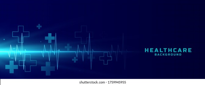 Abstract medical and healthcare background with cardiograph line. vector illustration.
