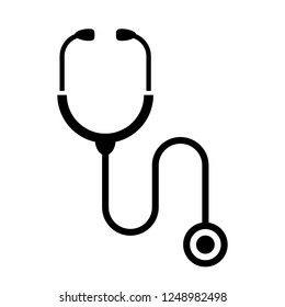 Abstract medical icon with stethescope,  vector illustration on white background