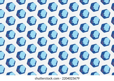 Abstract medical illustration pattern design and logo art