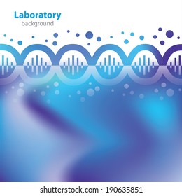 Abstract medical laboratory background - Science and Research - laboratory facilities - cells and molecules -  Universal element - vector graphics - Azure style