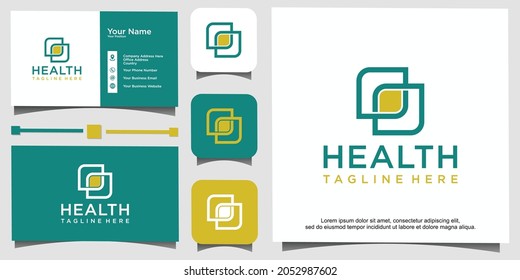 abstract medical logo design template