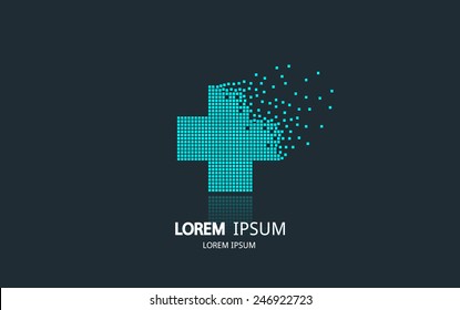 Abstract medical logo. Vector logotype design.