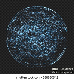 Abstract medical mesh spheres. Futuristic technology low poly style. Elegant dots background for business presentations. Flying debris lines. Vector illustration EPS10