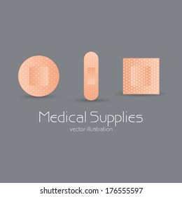 abstract medical objects on a gray background