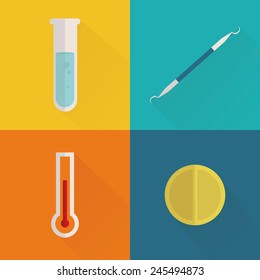 abstract medical objects on a special background