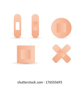 abstract medical objects on a white background