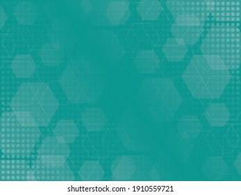 Abstract medical pattern, or technology background with hexagons, blue figures vector backdrop, wallpaper with texture