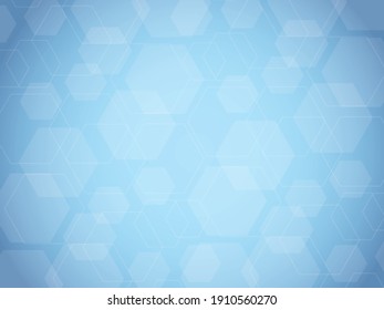 Abstract medical pattern, or technology background with hexagons, blue figures vector backdrop, wallpaper with texture