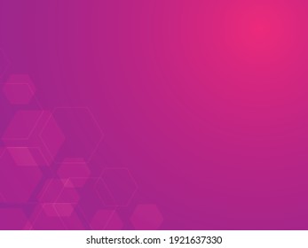 Abstract medical pattern, or technology background with hexagons, purple figures vector backdrop, wallpaper with texture