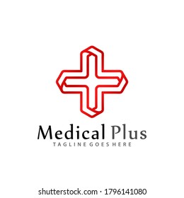 Abstract Medical Plus Company Logo Design Vector Illustration Template