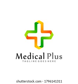 Abstract Medical Plus Company Logo Design Vector Illustration Template
