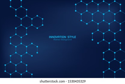 Abstract medical science background with dot and line connect.