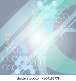 Abstract medical science background with molecule chains.