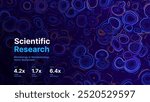 Abstract Medical Science Flowing Particles Background. Abstract Biological Mutation or Microscopic Virus Concept. Biology, Chemistry, Virology Vector Illustration.