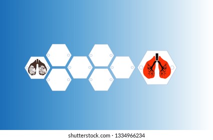 Abstract medical science and health icons background.Abstract infographics.Vector illustration. Can be used for workflow layout, diagram, business step options, banner, web design. 