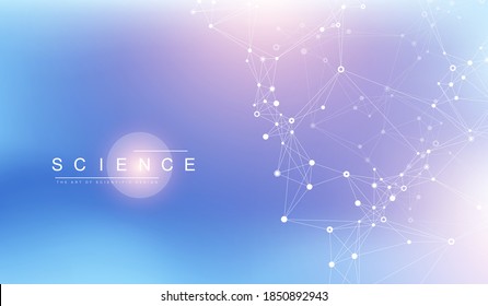 Abstract Medical And Science Healthcare Blue Banner Design Template. Health Care Medicine Concept. Medical Innovation Pharmaceutical Tech Banner. Wave Flow. Vector Illustration