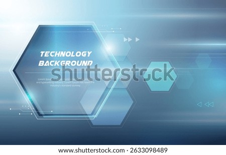 Abstract medical technology concept with pentagon shape background. Vector template for web, business brochure and cover.