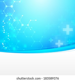 Abstract medical technology vector background with empty space background. layered.