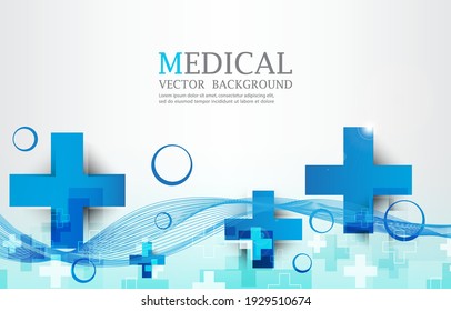 abstract medical vector background.futuristic medical cross design