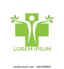 Abstract medical vector logo design. Illustration design of logotype cross health symbol.