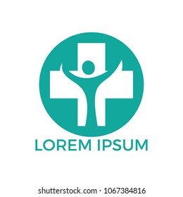 Abstract medical vector logo design. Illustration design of logotype cross health symbol.