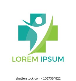 Abstract medical vector logo design. Illustration design of logotype cross health symbol.