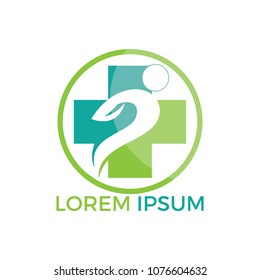 Abstract medical vector logo design. Illustration design of logotype cross health symbol.