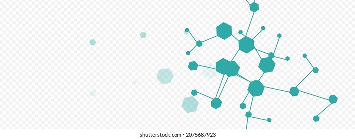 Abstract Medical Vector Panoramic Transparent Background. Chemistry Geometric Template. Scientific Hexagon Futuristic Texture. Technology Wallpaper. - Powered by Shutterstock - Get 15% off with code: PIKWIZARD15