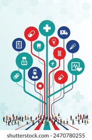 Abstract medicine background with lines