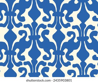 Abstract medieval castle Fleur De Lis seamless pattern, elegant noble house crest textile paper background