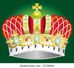 Abstract Medieval royal crown vector illustration