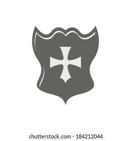 abstract medieval shield on a white background