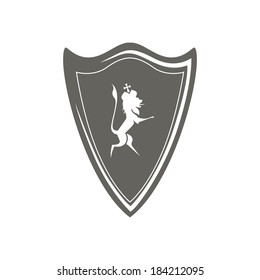 abstract medieval shield on a white background