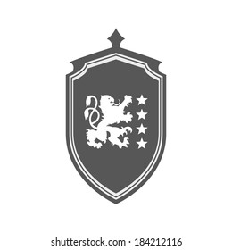 abstract medieval shield on a white background
