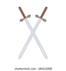 abstract medieval weapons on a white background