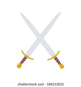 abstract medieval weapons on a white background