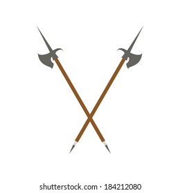 abstract medieval weapons on a white background