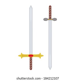 abstract medieval weapons on a white background