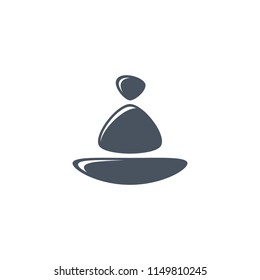 Abstract Meditation Stone Icon. Vector Illustration