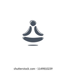 abstract meditation stone Sign. Vector Illustration