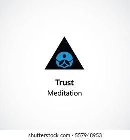 abstract meditation symbol, health care business logo template