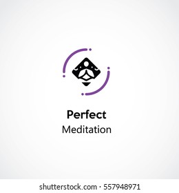 abstract meditation symbol, health care business logo template