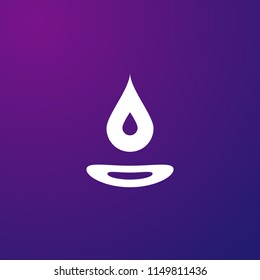 abstract meditation water on purple background