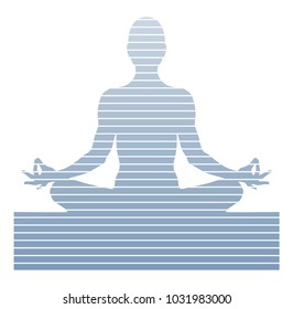 Abstract Meditation Yoga Pose Vector Design